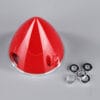 57MM RED SPINNER WITH ALUMINIUM BACK PLATE