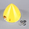 82MM YELLOW SPINNER WITH ALUMINIUM BACK PLATE