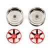 2PC 6SPK RED WHL 26MM OFF+4